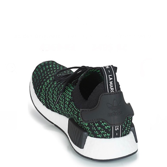 New ADIDAS NMD_R1 STLT PK BLACK NOBLE GREEN BOLD Men Sz 9 - Picture 5 of 10
